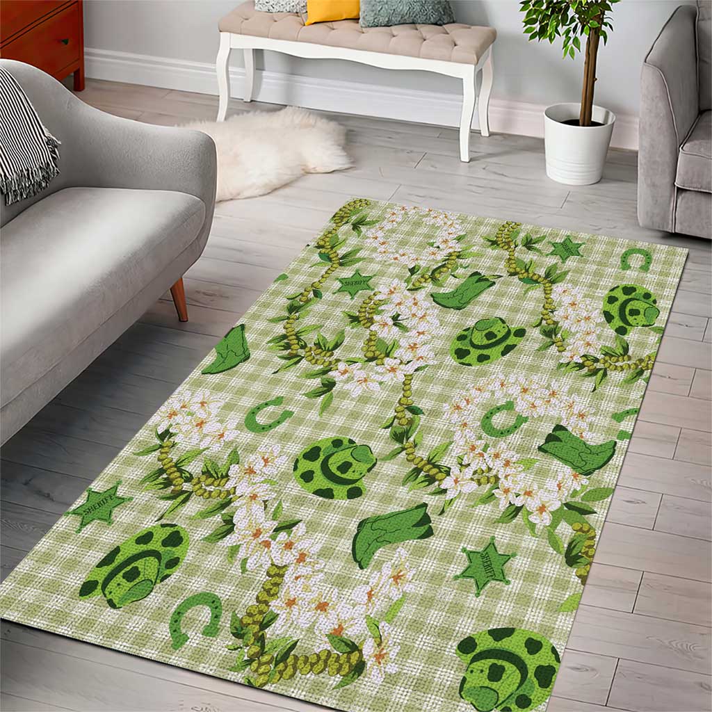 Mokihana Maile Ilima Leis Paniolo Palaka Area Rug Hawaiian Omaomo Ala Spirit - Polynesian Pride