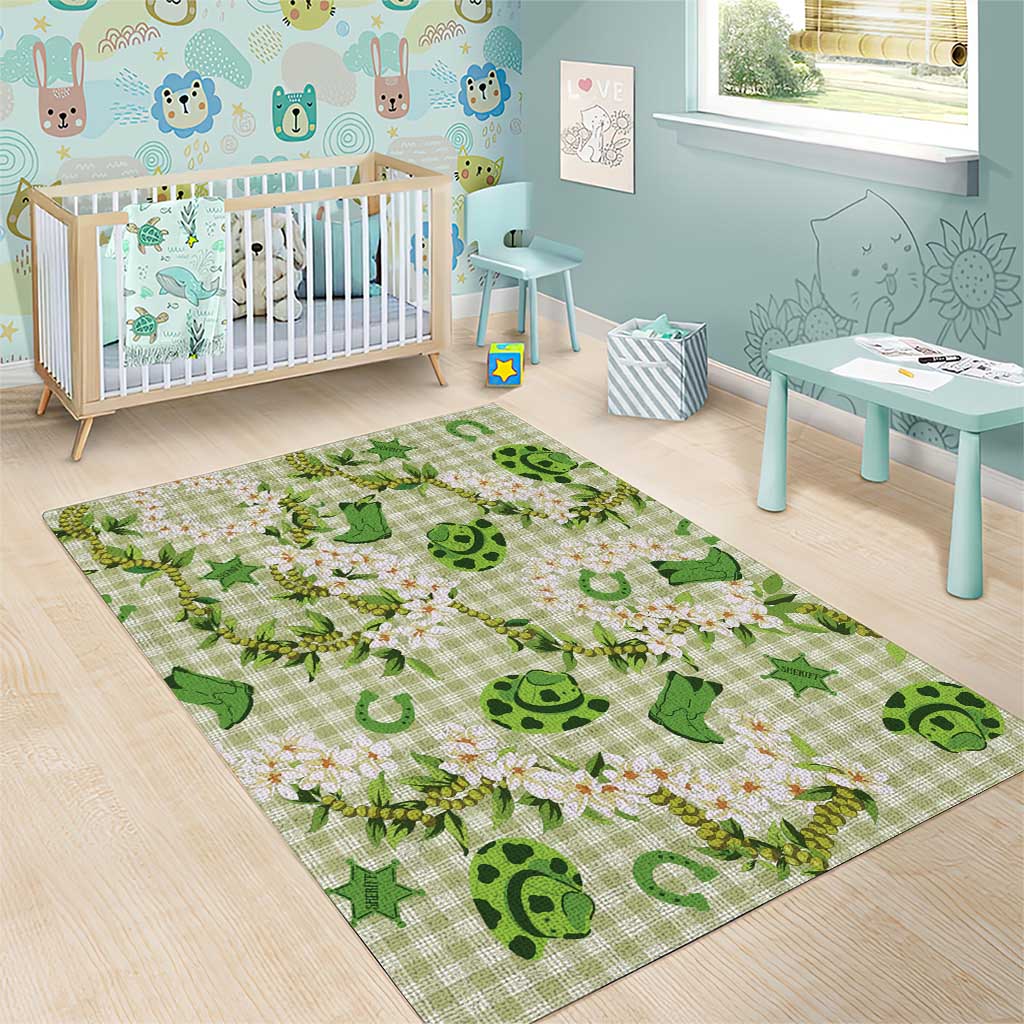 Mokihana Maile Ilima Leis Paniolo Palaka Area Rug Hawaiian Omaomo Ala Spirit - Polynesian Pride