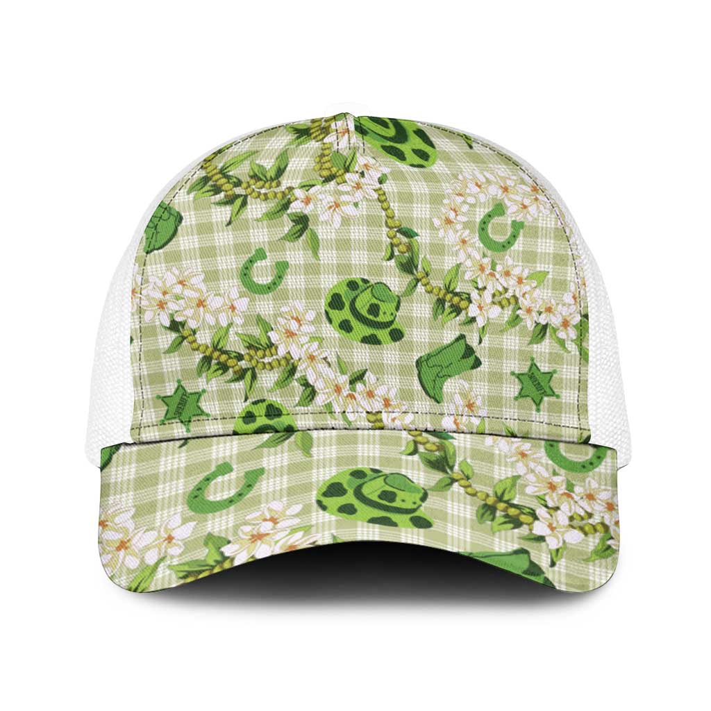 Mokihana Maile Ilima Leis Paniolo Palaka Baseball Net Cap Hawaiian Omaomo Ala Spirit - Polynesian Pride