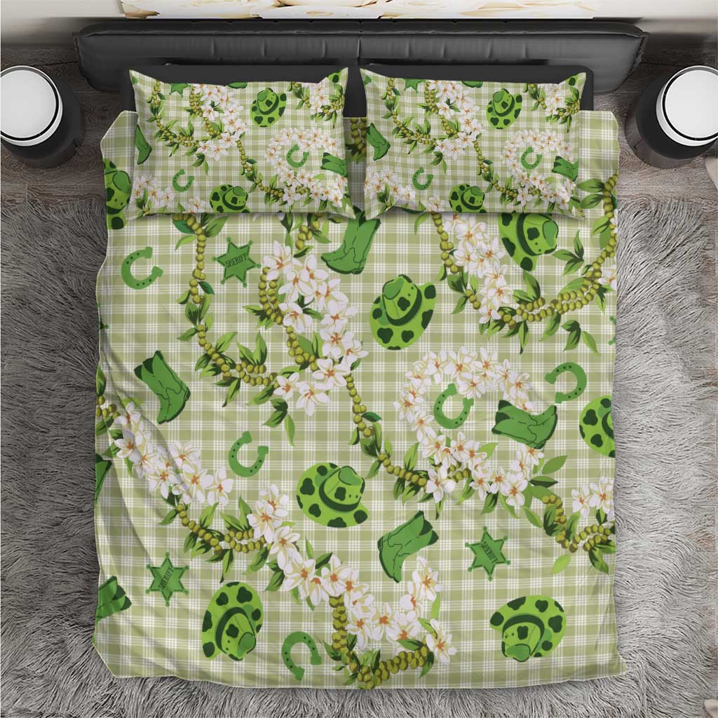 Mokihana Maile Ilima Leis Paniolo Palaka Bedding Set Hawaiian Omaomo Ala Spirit - Polynesian Pride