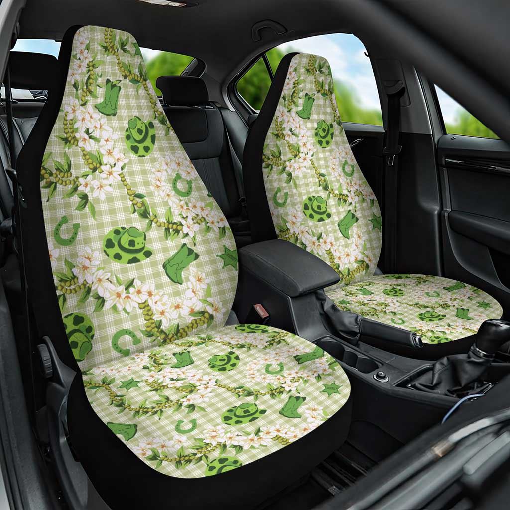 Mokihana Maile Ilima Leis Paniolo Palaka Car Seat Cover Hawaiian Omaomo Ala Spirit - Polynesian Pride