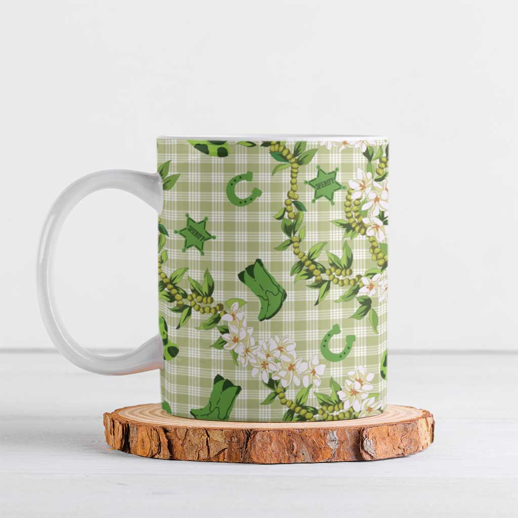 Mokihana Maile Ilima Leis Paniolo Palaka Ceramic Mug Hawaiian Omaomo Ala Spirit - Polynesian Pride