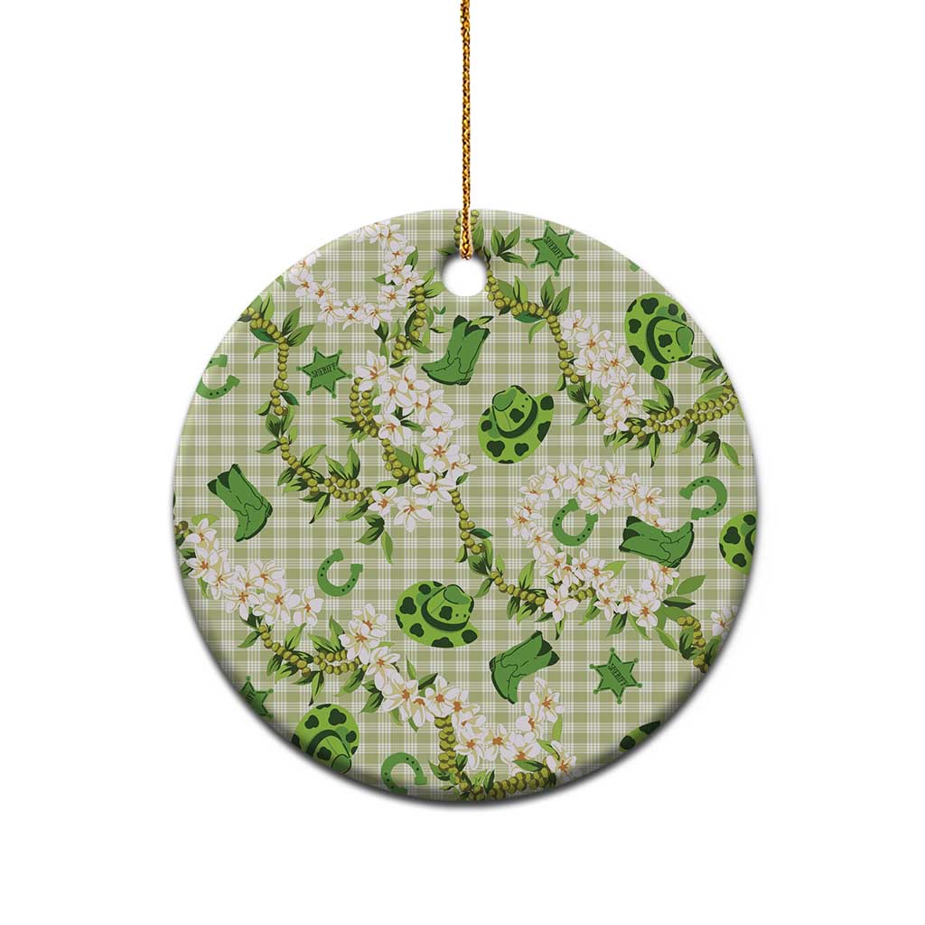 Mokihana Maile Ilima Leis Paniolo Palaka Ceramic Ornament Hawaiian Omaomo Ala Spirit - Polynesian Pride