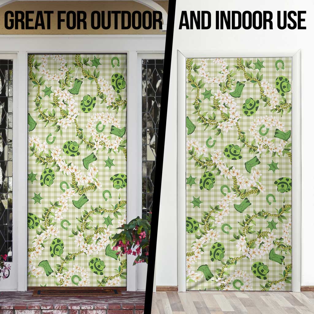 Mokihana Maile Ilima Leis Paniolo Palaka Door Cover Hawaiian Omaomo Ala Spirit - Polynesian Pride