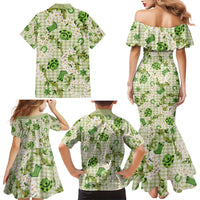 Mokihana Maile Ilima Leis Paniolo Palaka Family Matching Mermaid Dress and Hawaiian Shirt Hawaiian Omaomo Ala Spirit - Polynesian Pride