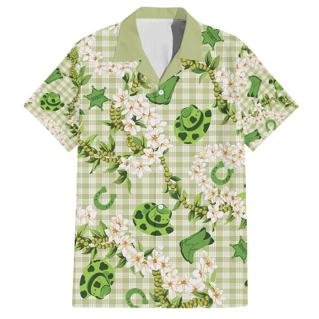 Mokihana Maile Ilima Leis Paniolo Palaka Family Matching Off Shoulder Maxi Dress and Hawaiian Shirt Hawaiian Omaomo Ala Spirit - Polynesian Pride