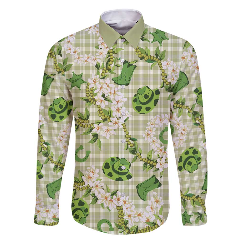 Mokihana Maile Ilima Leis Paniolo Palaka Family Matching Puletasi and Hawaiian Shirt Hawaiian Omaomo Ala Spirit - Polynesian Pride