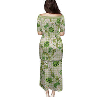 Mokihana Maile Ilima Leis Paniolo Palaka Family Matching Puletasi and Hawaiian Shirt Hawaiian Omaomo Ala Spirit - Polynesian Pride