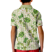Mokihana Maile Ilima Leis Paniolo Palaka Kid Polo Shirt Hawaiian Omaomo Ala Spirit - Polynesian Pride