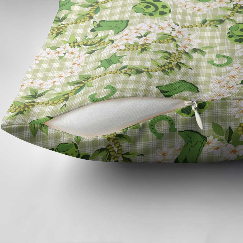 Mokihana Maile Ilima Leis Paniolo Palaka Pillow Cover Hawaiian Omaomo Ala Spirit - Polynesian Pride