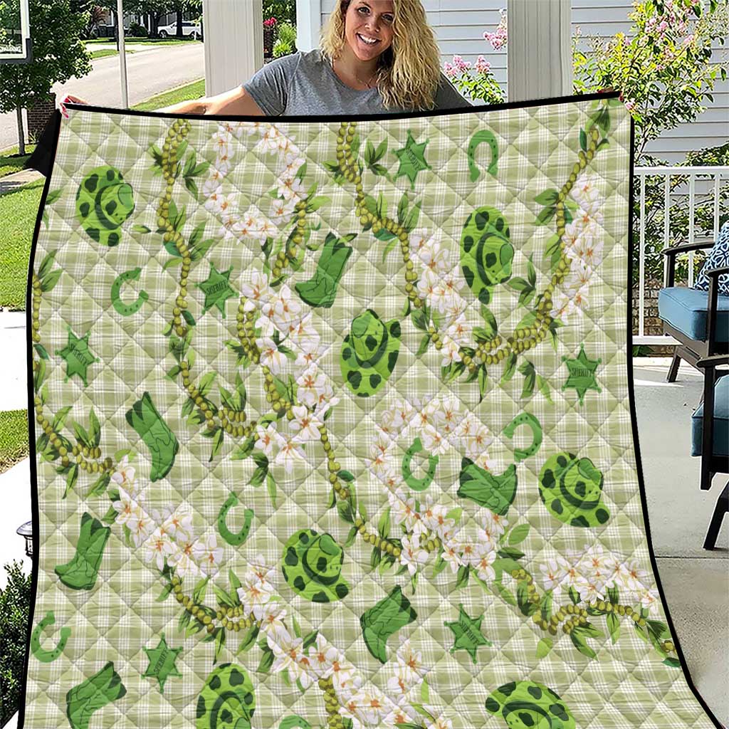 Mokihana Maile Ilima Leis Paniolo Palaka Quilt Hawaiian Omaomo Ala Spirit - Polynesian Pride