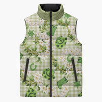 Mokihana Maile Ilima Leis Paniolo Palaka Sleeveless Puffer Jacket Hawaiian Omaomo Ala Spirit - Polynesian Pride