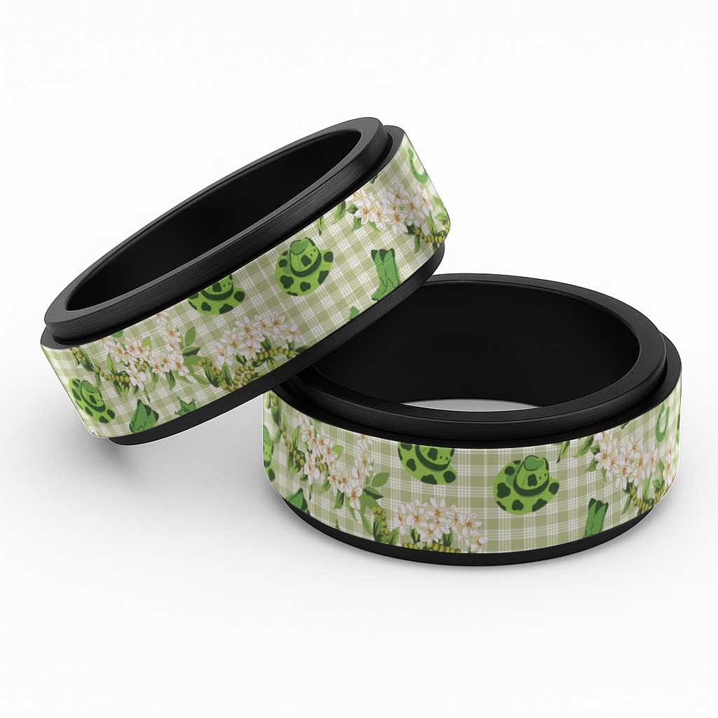 Mokihana Maile Ilima Leis Paniolo Palaka Spinner Ring Hawaiian Omaomo Ala Spirit - Polynesian Pride