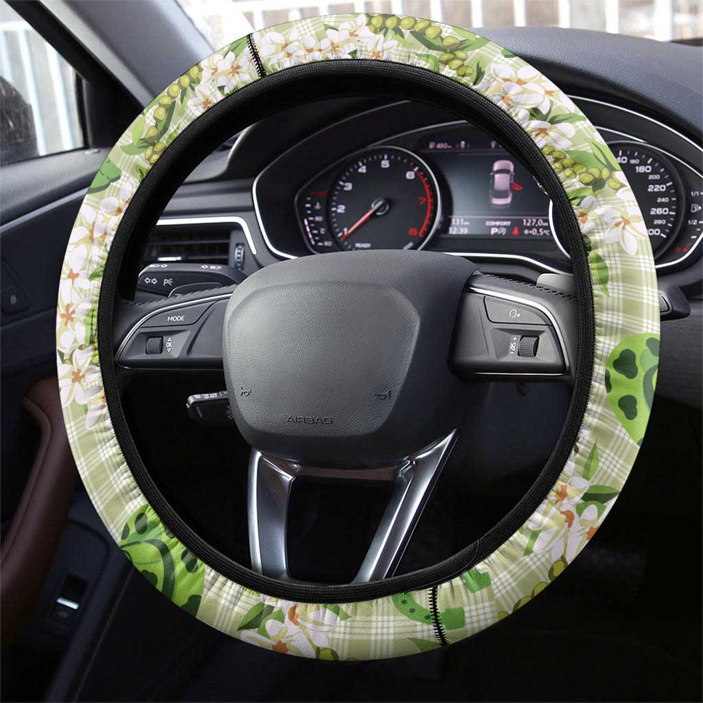 Mokihana Maile Ilima Leis Paniolo Palaka Steering Wheel Cover Hawaiian Omaomo Ala Spirit - Polynesian Pride