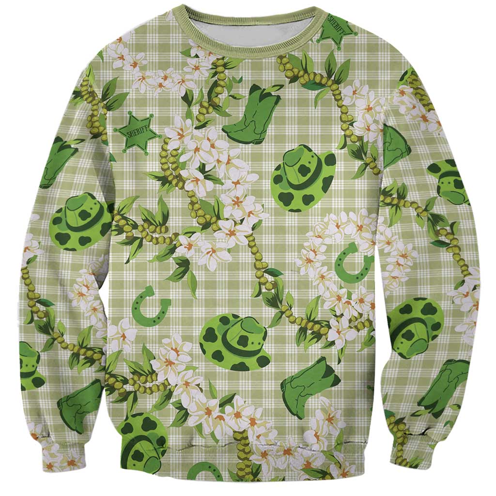 Mokihana Maile Ilima Leis Paniolo Palaka Sweatshirt Hawaiian Omaomo Ala Spirit - Polynesian Pride