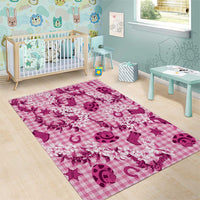 Mokihana Maile Ilima Leis Paniolo Palaka Area Rug Hawaiian Omaomo Ulaula Spirit - Polynesian Pride