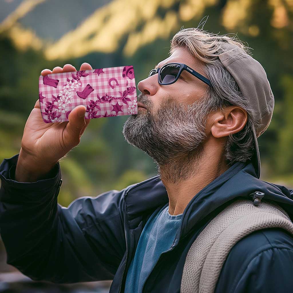 Mokihana Maile Ilima Leis Paniolo Palaka 4 in 1 Can Cooler Tumbler Hawaiian Omaomo Ulaula Spirit - Polynesian Pride