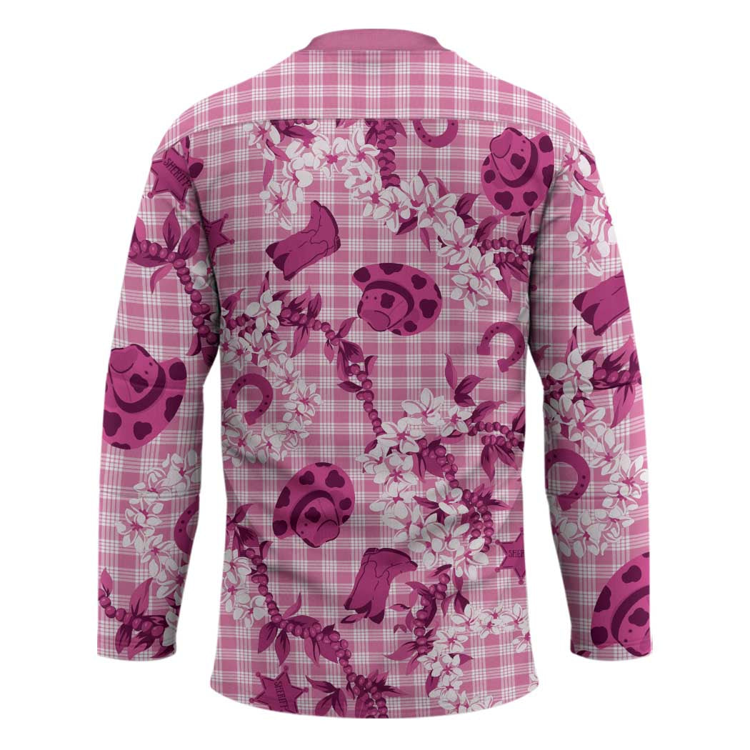 Mokihana Maile Ilima Leis Paniolo Palaka Hockey Jersey Hawaiian Omaomo Ulaula Spirit - Polynesian Pride