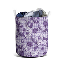 Mokihana Maile Ilima Leis Paniolo Palaka Laundry Basket Hawaiian Poni Spirit LT9 - Polynesian Pride