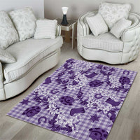 Mokihana Maile Ilima Leis Paniolo Palaka Area Rug Hawaiian Poni Spirit - Polynesian Pride