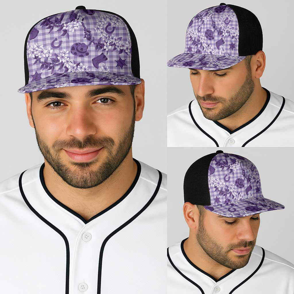 Mokihana Maile Ilima Leis Paniolo Palaka Baseball Net Cap Hawaiian Poni Spirit - Polynesian Pride