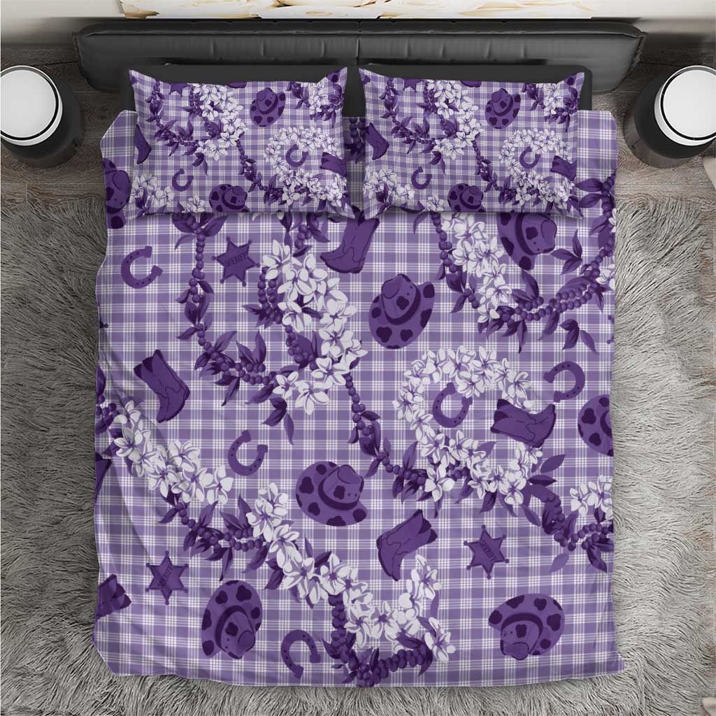 Mokihana Maile Ilima Leis Paniolo Palaka Bedding Set Hawaiian Poni Spirit - Polynesian Pride