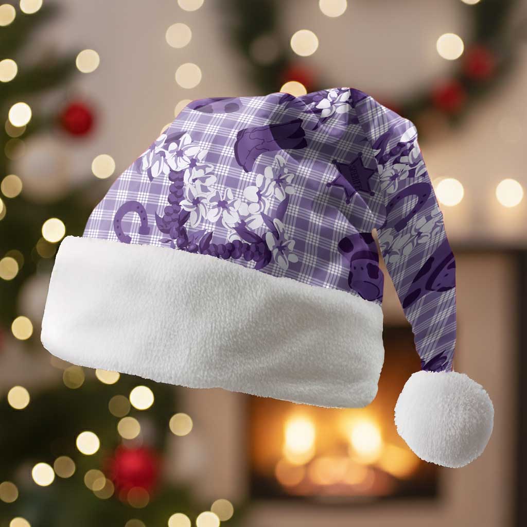 Mokihana Maile Ilima Leis Paniolo Palaka Christmas Santa Hat Hawaiian Poni Spirit - Polynesian Pride