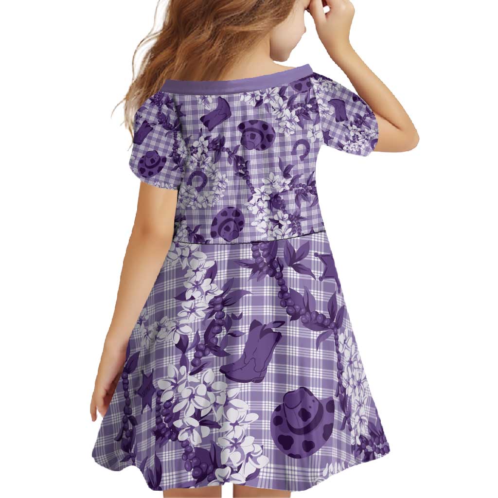 Mokihana Maile Ilima Leis Paniolo Palaka Family Matching Long Sleeve Bodycon Dress and Hawaiian Shirt Hawaiian Poni Spirit - Polynesian Pride