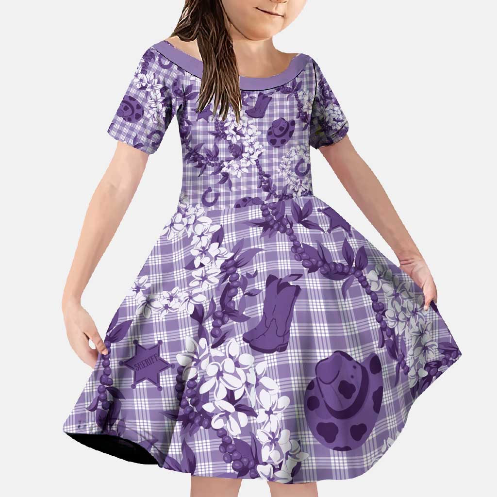 Mokihana Maile Ilima Leis Paniolo Palaka Family Matching Mermaid Dress and Hawaiian Shirt Hawaiian Poni Spirit - Polynesian Pride