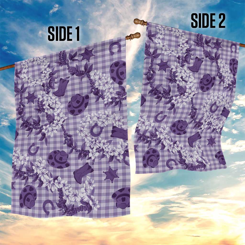 Mokihana Maile Ilima Leis Paniolo Palaka Garden Flag Hawaiian Poni Spirit - Polynesian Pride