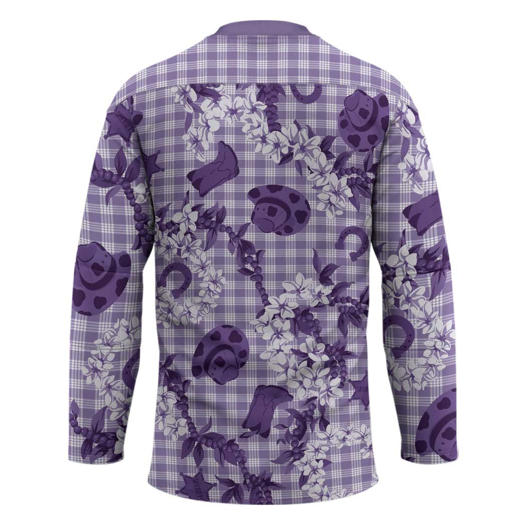 Mokihana Maile Ilima Leis Paniolo Palaka Hockey Jersey Hawaiian Poni Spirit - Polynesian Pride