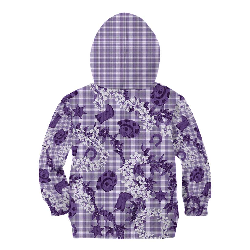 Mokihana Maile Ilima Leis Paniolo Palaka Kid Hoodie Hawaiian Poni Spirit - Polynesian Pride