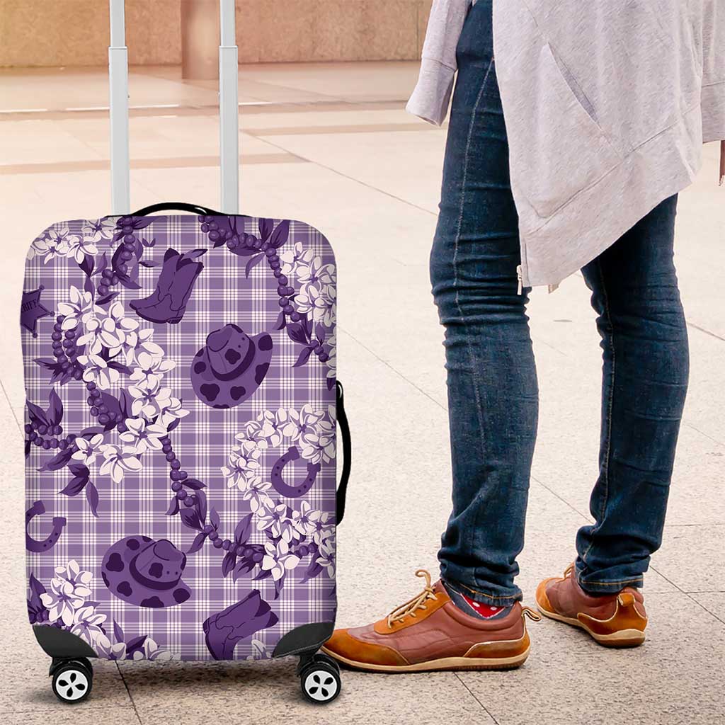 Mokihana Maile Ilima Leis Paniolo Palaka Luggage Cover Hawaiian Poni Spirit - Polynesian Pride