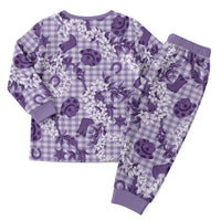 Mokihana Maile Ilima Leis Paniolo Palaka Christmas Pajama Set Hawaiian Poni Spirit - Polynesian Pride