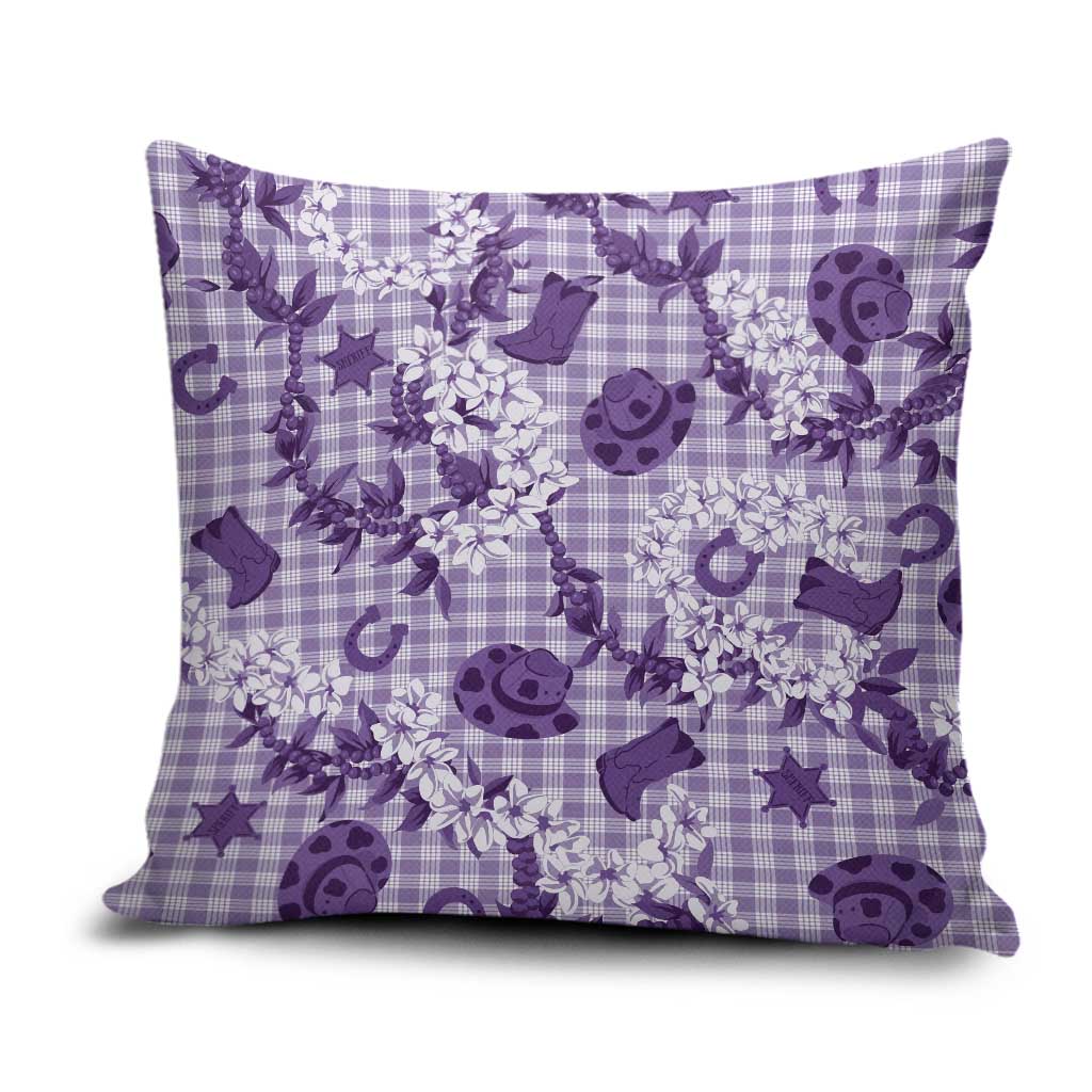 Mokihana Maile Ilima Leis Paniolo Palaka Pillow Cover Hawaiian Poni Spirit - Polynesian Pride