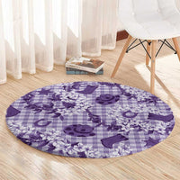 Mokihana Maile Ilima Leis Paniolo Palaka Round Carpet Hawaiian Poni Spirit - Polynesian Pride