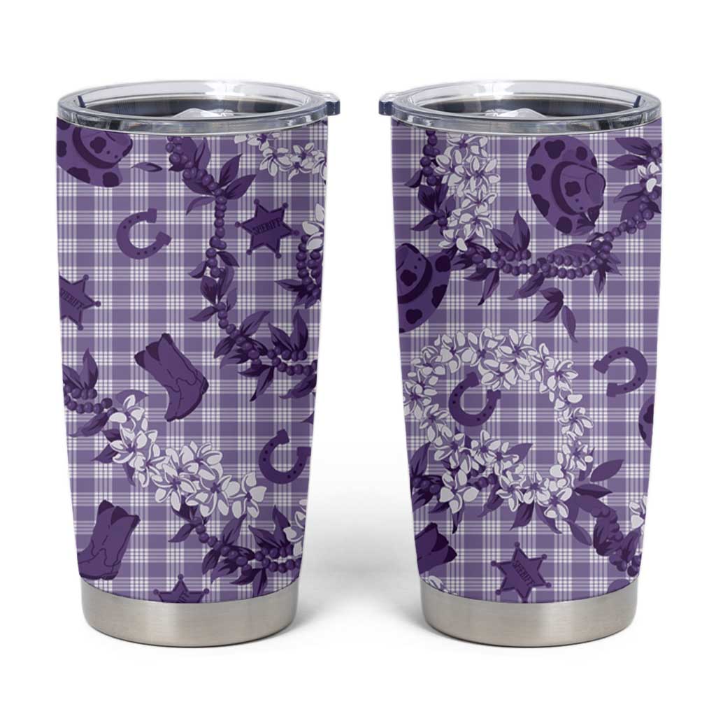 Mokihana Maile Ilima Leis Paniolo Palaka Tumbler Cup Hawaiian Poni Spirit - Polynesian Pride