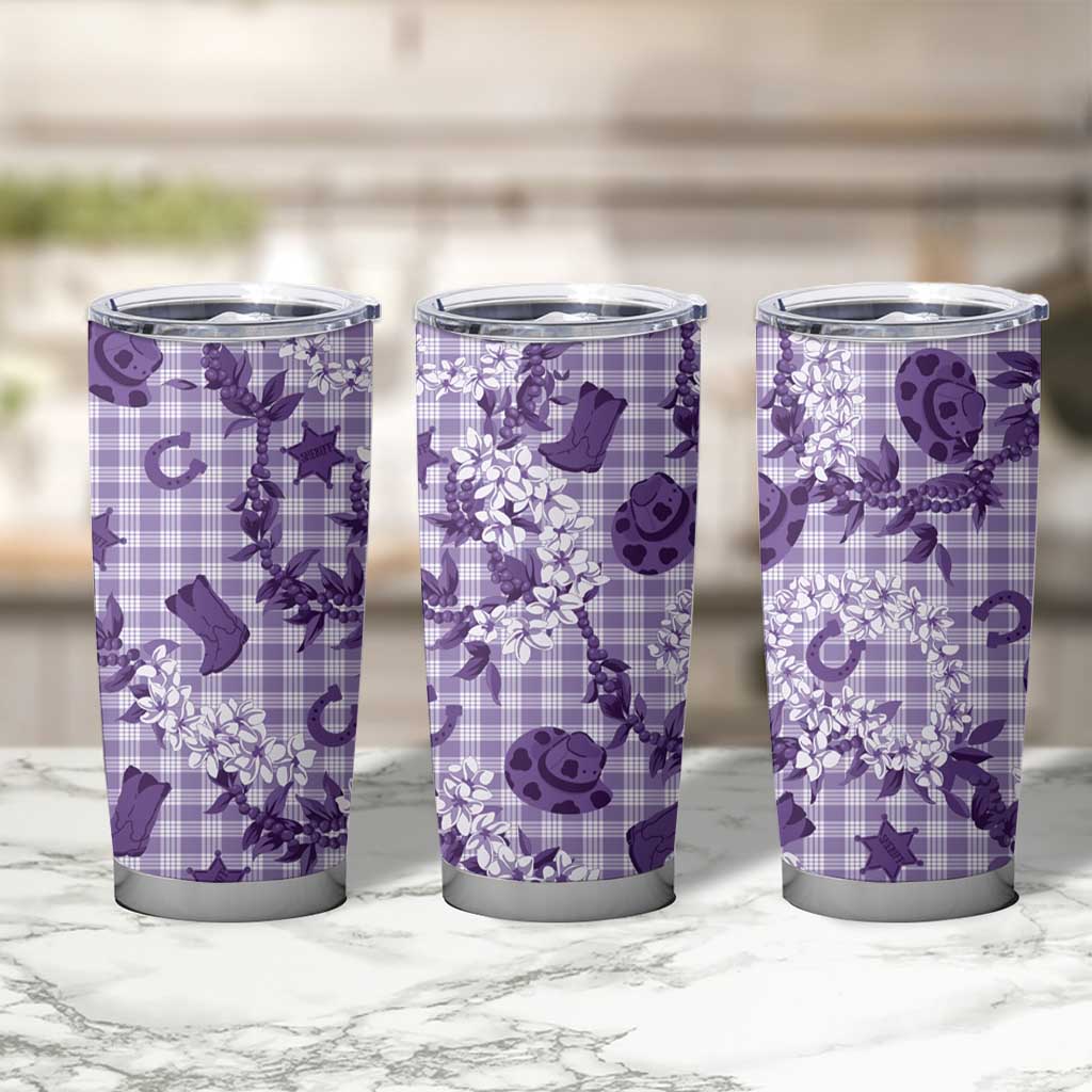 Mokihana Maile Ilima Leis Paniolo Palaka Tumbler Cup Hawaiian Poni Spirit - Polynesian Pride