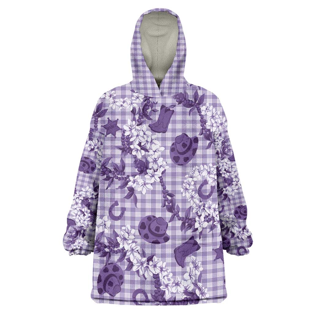 Mokihana Maile Ilima Leis Paniolo Palaka Wearable Blanket Hoodie Hawaiian Poni Spirit - Polynesian Pride