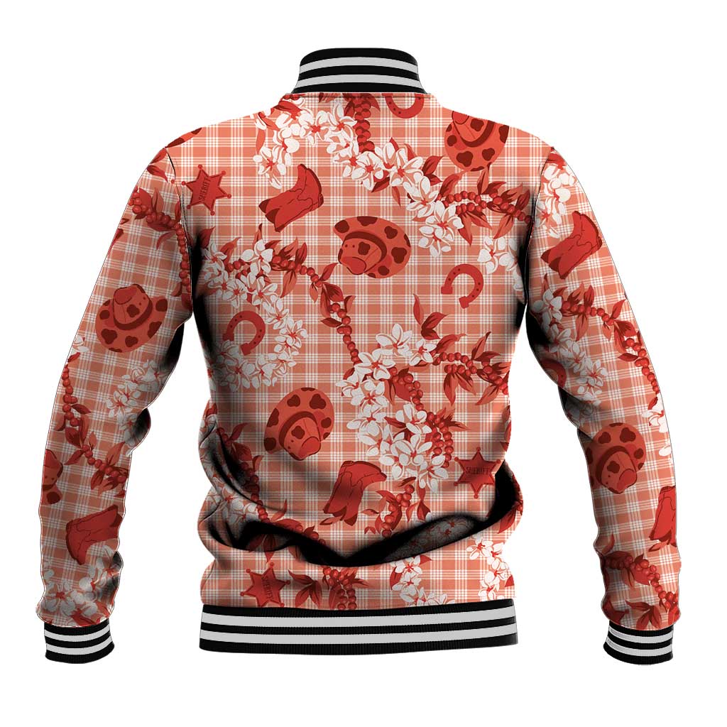 Mokihana Maile Ilima Leis Paniolo Palaka Baseball Jacket Hawaiian Ulaula Spirit - Polynesian Pride