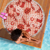 Mokihana Maile Ilima Leis Paniolo Palaka Beach Blanket Hawaiian Ulaula Spirit - Polynesian Pride