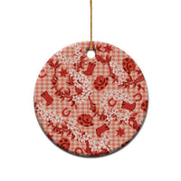 Mokihana Maile Ilima Leis Paniolo Palaka Ceramic Ornament Hawaiian Ulaula Spirit - Polynesian Pride