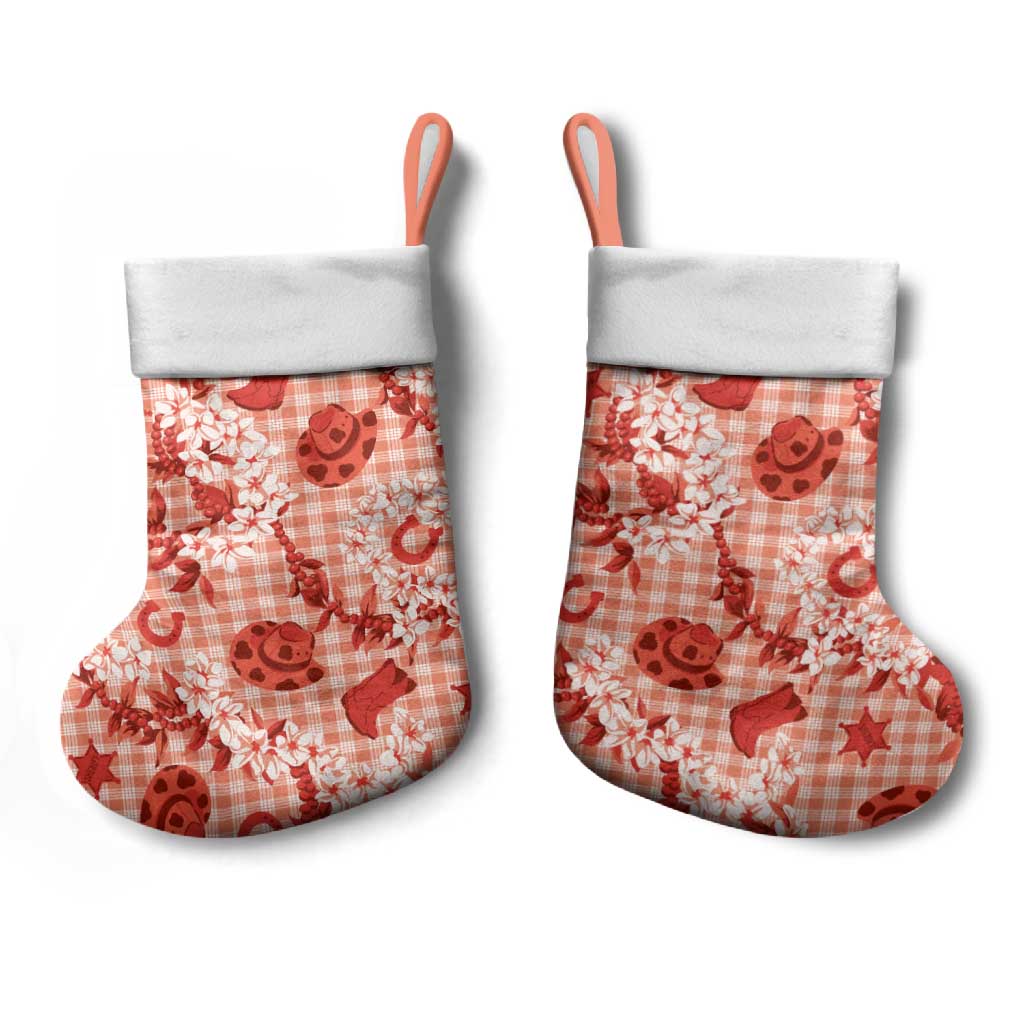 Mokihana Maile Ilima Leis Paniolo Palaka Christmas Stocking Hawaiian Ulaula Spirit - Polynesian Pride