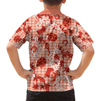 Mokihana Maile Ilima Leis Paniolo Palaka Family Matching Off Shoulder Maxi Dress and Hawaiian Shirt Hawaiian Ulaula Spirit - Polynesian Pride