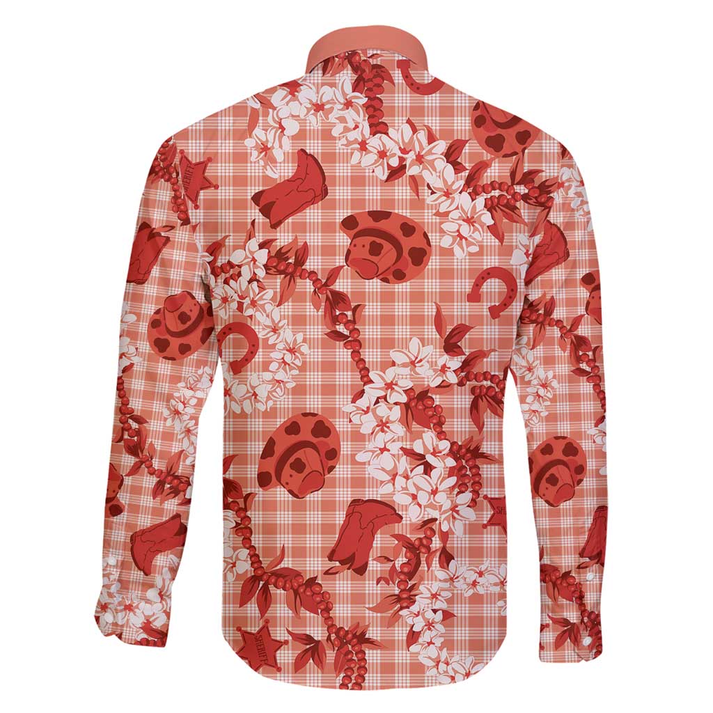 Mokihana Maile Ilima Leis Paniolo Palaka Family Matching Off Shoulder Short Dress and Hawaiian Shirt Hawaiian Ulaula Spirit - Polynesian Pride