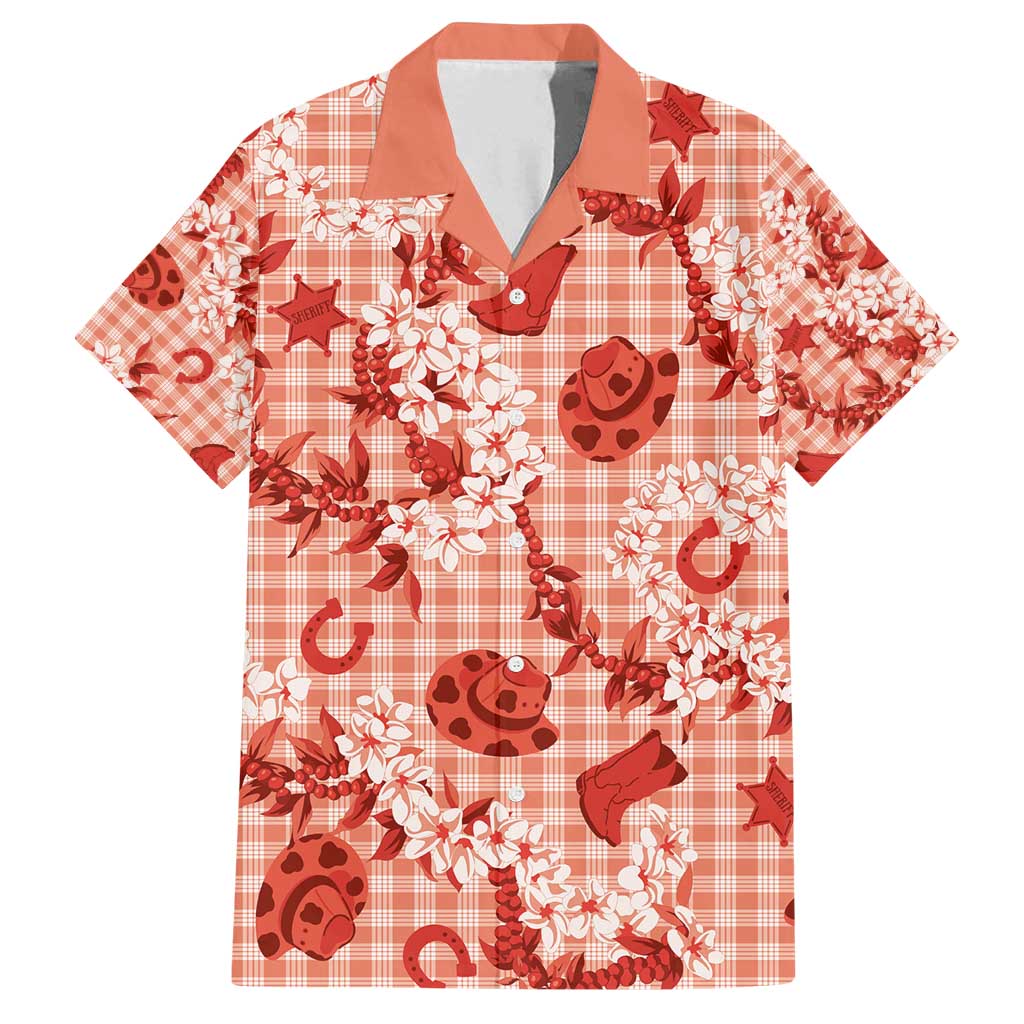 Mokihana Maile Ilima Leis Paniolo Palaka Family Matching Tank Maxi Dress and Hawaiian Shirt Hawaiian Ulaula Spirit - Polynesian Pride