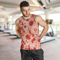 Mokihana Maile Ilima Leis Paniolo Palaka Men Tank Top Hawaiian Ulaula Spirit - Polynesian Pride