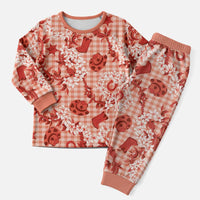 Mokihana Maile Ilima Leis Paniolo Palaka Christmas Pajama Set Hawaiian Ulaula Spirit - Polynesian Pride