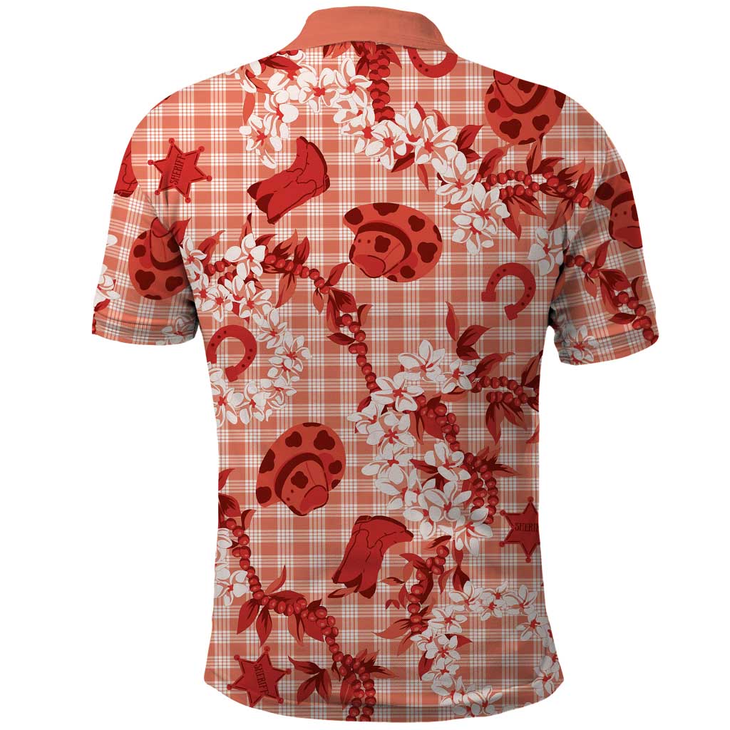 Mokihana Maile Ilima Leis Paniolo Palaka Polo Shirt Hawaiian Ulaula Spirit - Polynesian Pride