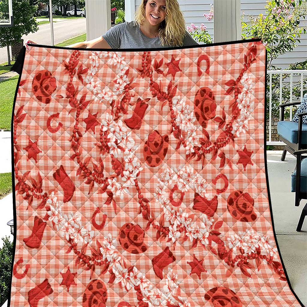 Mokihana Maile Ilima Leis Paniolo Palaka Quilt Hawaiian Ulaula Spirit - Polynesian Pride